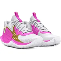 Under Armour Jet ́23 Basketballschuhe 105 - white/vivid magenta/metallic