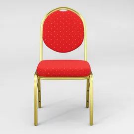 GGM Möbel Bankettstuhl Stoff rot 12er Set