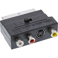 InLine Scart Adapter, Scart (in/out) an 3x Cinch Buchse
