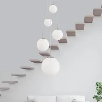 Steinhauer Pendelleuchte Bollique Alu, Eisen, Stahl & Metall Weiß