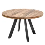 Riess-Ambiente Massiver Esstisch IRON CRAFT 120cm rund natur Mangoholz