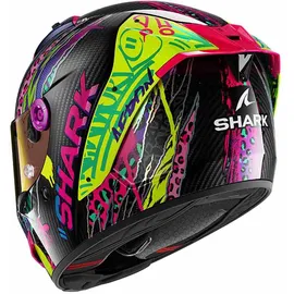 Shark Aeron Fawn Integralhelm - Schwarz/Gelb/Pink/Blau / M