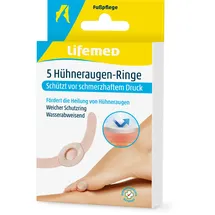 Lifemed Hühneraugen-Ringe Druckschutzringe hautfarben 6,5 cm x 1 cm 5 St.