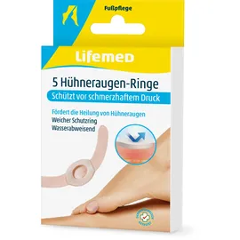 Lifemed Hühneraugen-Ringe Druckschutzringe hautfarben 6,5 cm x 1 cm 5 St.