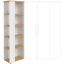 Paidi Eckregal Weiß, Eiche, Holzwerkstoff, 40.2x206x64.2 cm, Blauer Engel, Goldenes M, Arbeitszimmer, Büroregale, Bücherregale