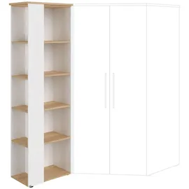 Paidi Eckregal Weiß, Eiche, Holzwerkstoff, 40.2x206x64.2 cm, Blauer Engel, Goldenes M, Arbeitszimmer, Büroregale, Bücherregale