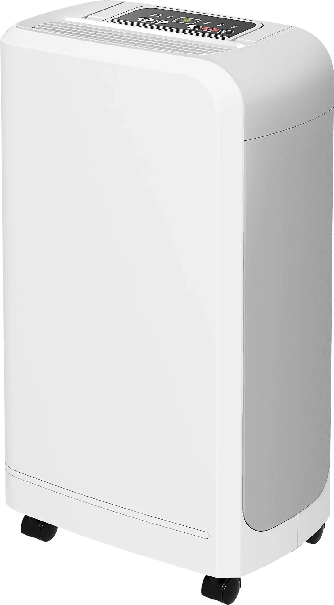 HOMCOM Entfeuchter für Zuhause 12L/Tag, Tank 0.8L e 4 Funzioni, Tragbarer Entfeuchter 13-18m2 mit Filter, Griff, Rollen, Display, 24-Stunden-Timer, Automatische Abschaltung für Wohnzimmer, Weiß   Aosom