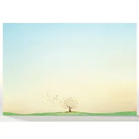 Schreibtischunterlage aus Papier DIN A2 | Design „Herbstaquarell" | 25 Blatt | mit Extra Kalenderblatt für ’26 und ’27 | Notiz Unterlage | Schutzleiste optional (mit transparenter Schutzleiste)