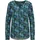 GOLDNER Florale Druckbluse mit V-Ausschnitt petrol 23
