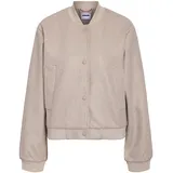 Noisy May Damen Nmeddi L/S Bomber Jacket FWD Noos, Silver Lining, l - L