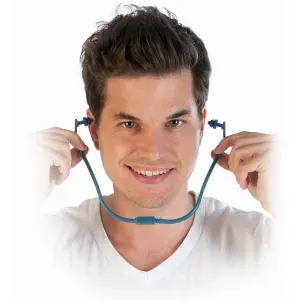 HYGOSTAR® Bügelgehörschutz, detektierbar, Lärmpegel aus Spezial Kunststoff mit Vinyl Stöpseln, 1 Karton = 30 Stück, blau