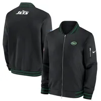 Bomberjacke NIKE "Nike Jacke New York Jets Nike Bomber", Damen, Gr. L, schwarz, Popeline;Jersey, 100% Polyester, Jacken Bomberjacke