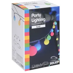 Girlande 80 mehrfarbige LEDs, lebendige Farben, Ip44, 16 m