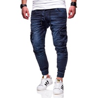 Herren Cargo-Jeans Jogger-Jeans Biker Jeans-Hose 80-2370 NEU