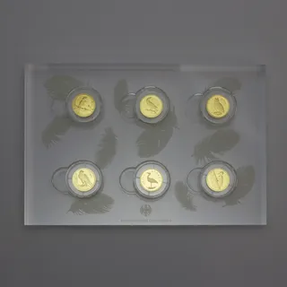 Goldmünzen 6 x 20 Euro Heimische Vögel 2016-2021 Set ? 6-teilig (Deutschland)
