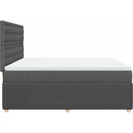 vidaXL Boxspringbett 180 x 200 cm Dunkelgrau