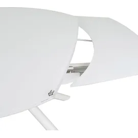 Kave Home Esstisch mit Auszug Yodalia 130/190 x 100 cm Glas Weiß