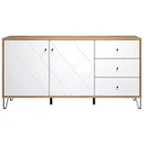 trendteam Sideboard Touch 183x76cm weiß/Eiche