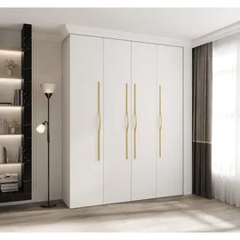 abiks möbel Drehtürenschrank COMO 190 x 245,5 x 40 cm Weiß/Gold