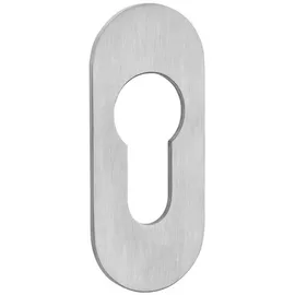 SOTech Türbeschlag Selbstklebende Oval 65 x 28 x 2 mm Edelstahl Satin