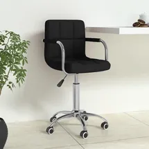 vidaXL Bürostuhl Drehbar Stoff Schwarz