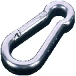 Feuerwehr-Karabinerhaken schwarz verzinkt100 x10mm