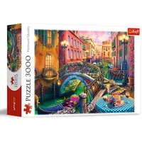 Trefl Abend in Venedig 3000 Elemente-Italien, DIY, Klassisches Puzzle für Erwachsene und Kinder ab 15 Jahren