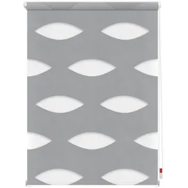 Lichtblick Doppelrollo Ellipse 100 x 150 cm grau