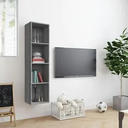 vidaXL Bücherschrank/TV-Schrank Grau Sonoma 143x30x36cm Holzwerkstoff