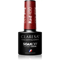 Claresa SoakOff UV/LED Color Rainbow Explosion Gel-Nagellack Farbton Red 430 5 g
