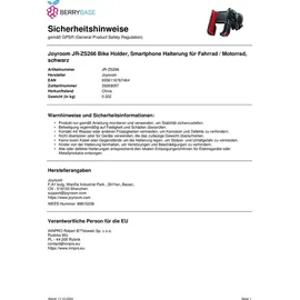 Joyroom Handyhalterung JR-ZS266 schwarz 1er Pack