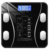 ruhhy Personenwaage App 180 kg Bluetooth Elektronisch BT Intelligent mit LED-Display 22525