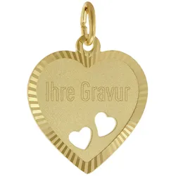 trendor 51933 Damen Gravur-Anhänger Gold 333 (8 Kt) Herz mit Namen