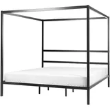 Beliani Himmelbett 180 x 200 cm Schwarz