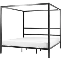 Beliani Himmelbett 180 x 200 cm Schwarz