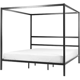 Beliani Himmelbett 180 x 200 cm Schwarz