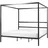 Beliani Himmelbett 180 x 200 cm Schwarz