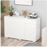 Homcom Sideboard 117 x 74 x 36 cm Weiß