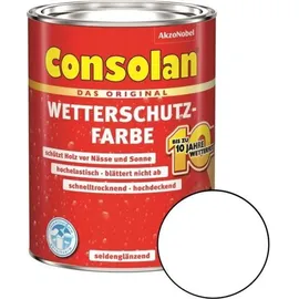Consolan Wetterschutz-Farbe 750 ml weiß seidenglänzend