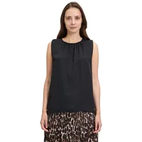 Betty & Co Blusenshirt mit Webbesatz Schwarz | XL
