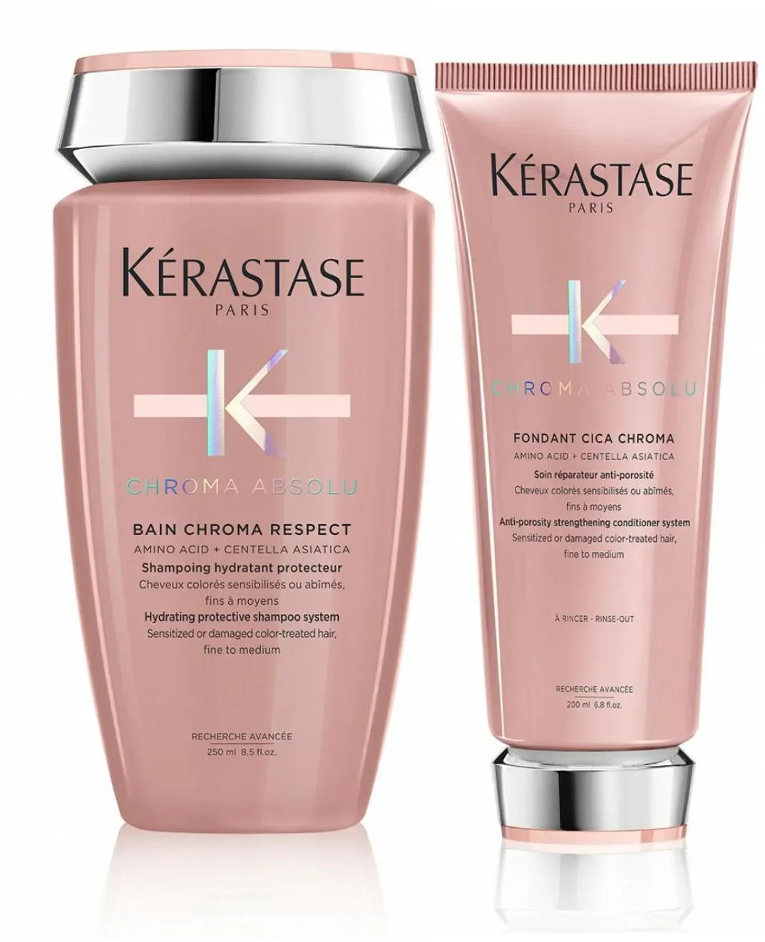 Kérastase Chroma Absolu Pflegeset (Shampoo Chroma Respect & Fondant Cica Chroma)