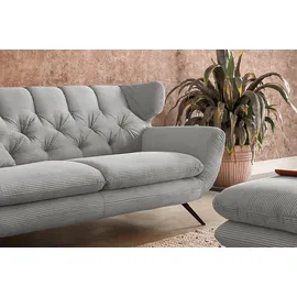 KAWOLA 2,5-Sitzer Charme Cord hellgrau