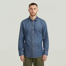 G-Star Clean Slim Hemd - Mittelblau - Herren - XXL