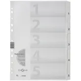 Pagna Zahlenregister 1-5 A4 Weiß 5 St.