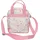 DEPESCHE 13327 TOPModel Juicy - Umhängetasche in Creme und Rosa, mit Model Motiv, Äffchen und buntem Muster, Handtasche mit verstellbarem Gurt