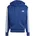 Essential Three Stripes Fleece Zipper Hoodie Dark Blue/White L