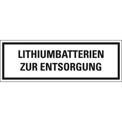 Aufkleber I Verpackungszeichen Lithiumbatterien zur.., deutsch, Folie, seewasserbeständig, 500/Rolle, IMDG-Code, GGVSEB, ADR