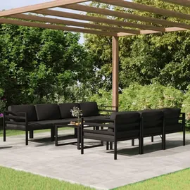 vidaXL Garten-Lounge-Set 8-tlg. Aluminium anthrazit