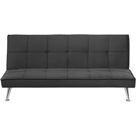 Beliani 3-Sitzer Schlafsofa grau / silber HASLE