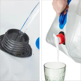 Relaxdays Wasserkanister 20 L blau/rot/weiß